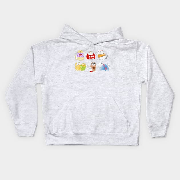 Pack 6 cutes Kids Hoodie by notyetfamous